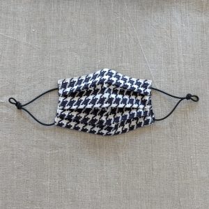Mask Blue and White Houndstooth